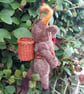 Cosy Christmas Krampus Handmade Needle Felted Handing Decoration  - Image 3