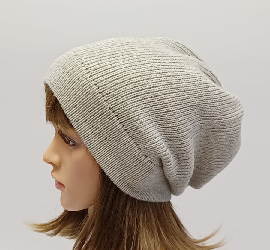 Alpaca beanie knitted slouchy hat handmade baggy hat slouch beanie