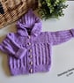 Baby Girls Merino Wool Hooded Jacket 0-6 mths size - Image 2