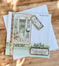 6 Handmade Greeting Card Set – Assorted Decoupage & Mixed Media Destash Cards - Image 3