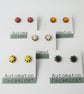 Starburst stud earrings, yellow. - Image 5