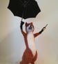 "Singing in the rain "needlefelted wool character fox - Image 1