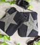 Denim Bag Zipped Mini Cross Body Jeans Bag with Silver Sequin Star  - Image 10