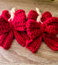 Crochet Christmas Tree Bow Decoration - Set of 4 - Image 5