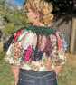 Upcycled Forest Green Velvet Fringe Wrap - Boho Scarf - Reclaimed Fabric Shawl - Image 3