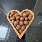 Heart shaped tray in Oak