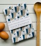 Owl Pattern Tea Towel Mid Century style - Image 1