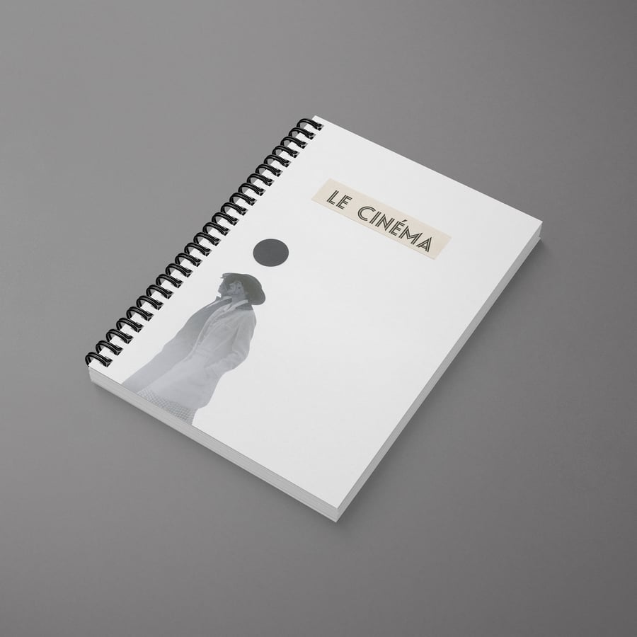 Black and White Film Spiral Notebook - Le Cinema