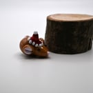 small glass christmas mouse keepsake