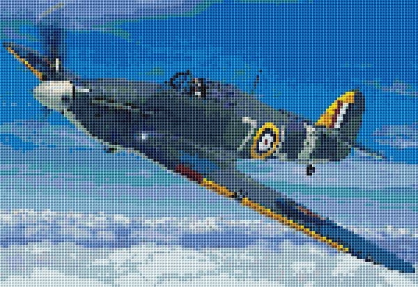 Sea Hurricane (Plane) Cross stitch kit