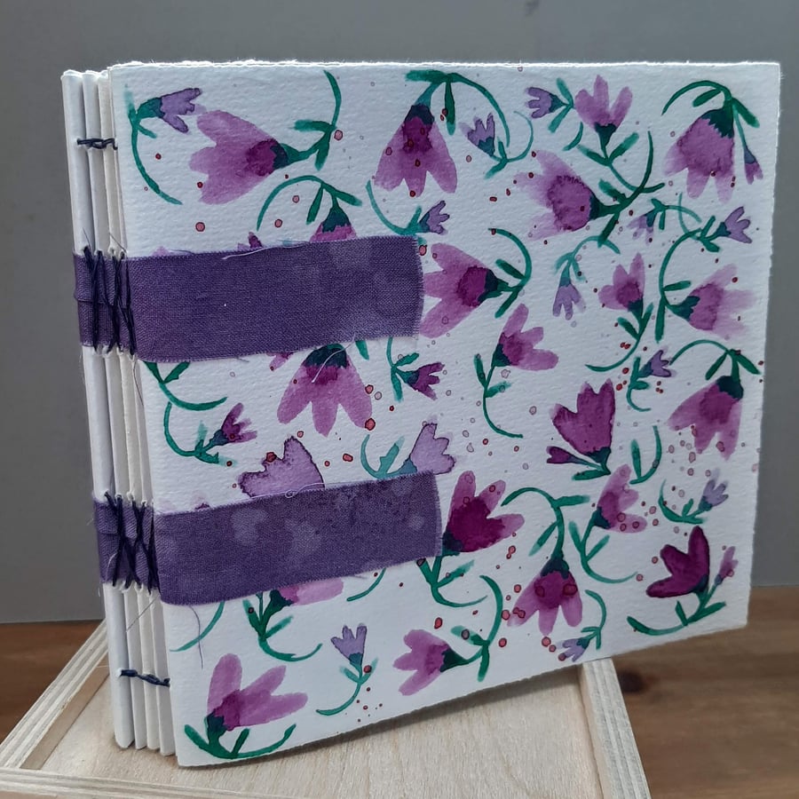 Coverless Journal Purple Flowers