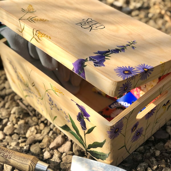 Hand painted seed box