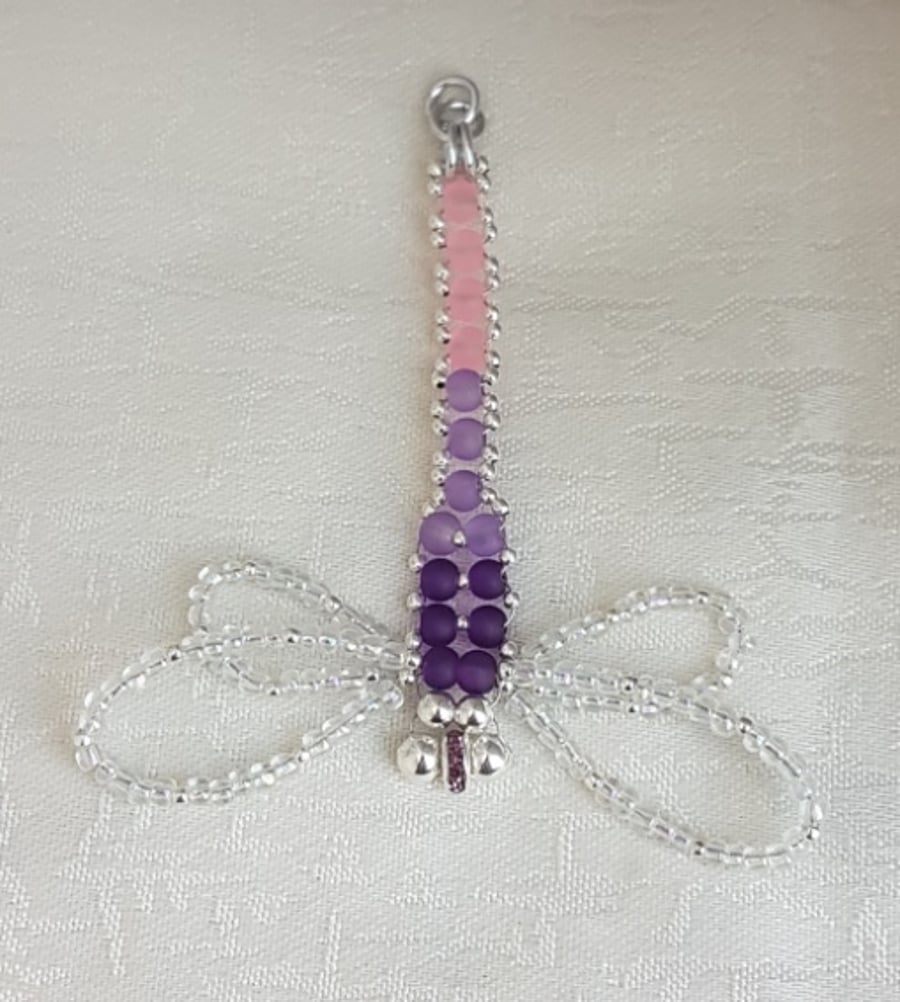 Beautiful Dragonfly pendant on chain.