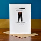 Third (3rd) Wedding Anniversary Milestone Card (Leather)