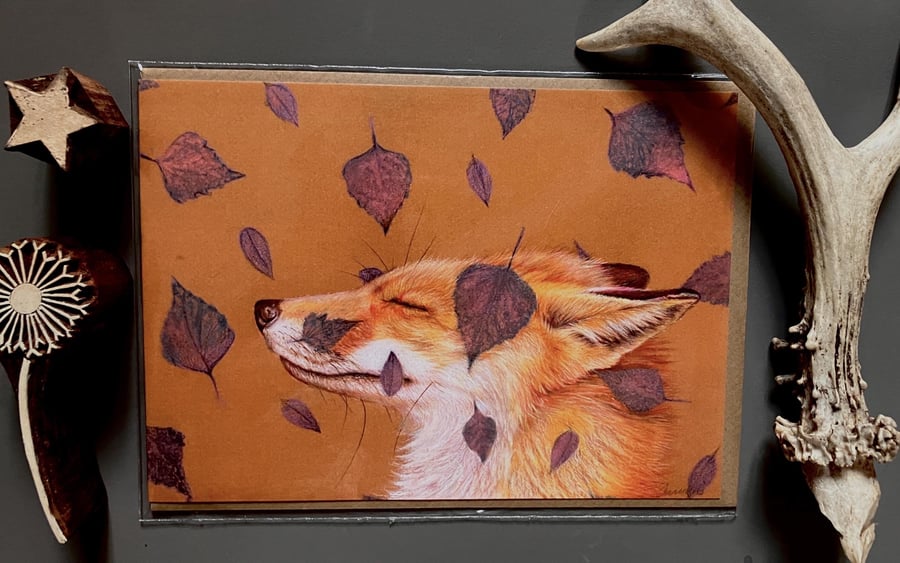 Harmony Fox Blank Greeting Card