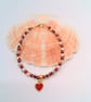 Bracelet with an Enamelled Heart Charm, Gift for Her, Bracelet, Heart Bracelet - Image 5