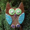 Ceramic owl hanging decoration 