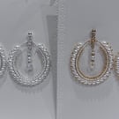 Handmade Dangle Teardrop hoop earrings