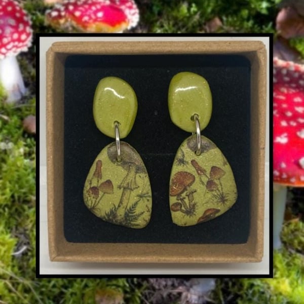 Forest mushroom drop studs