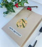 Handmade Real Pressed Ferns and Forget-me-not Bauble Christmas Card 1 - Image 2