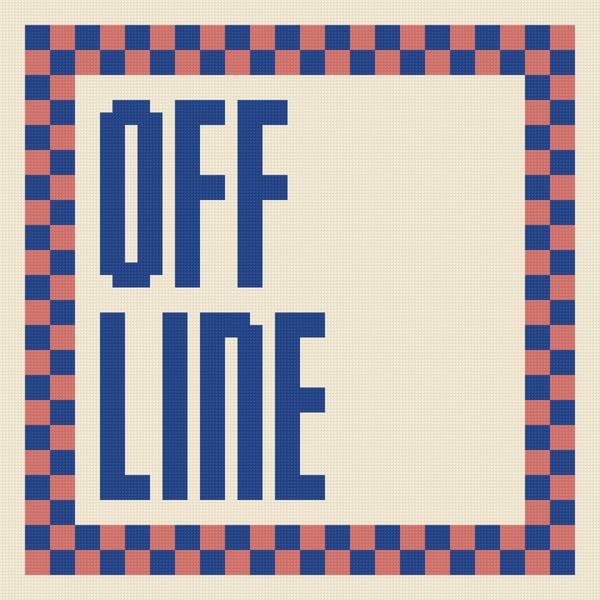 OFF LINE Needlepoint Cushion Pattern - Large Digital Tapestry Chart PDF