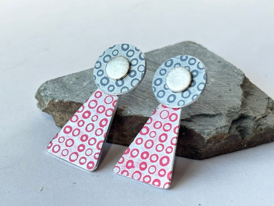 Multi way long colour drop earrings