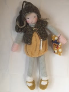 Handmade knitted doll - Primrose