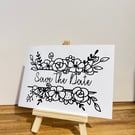 Large Floral Save The Date Double Sided A6 We Decided On Forever Foil Option Ava