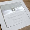 Handmade personalised engagement card with names and date