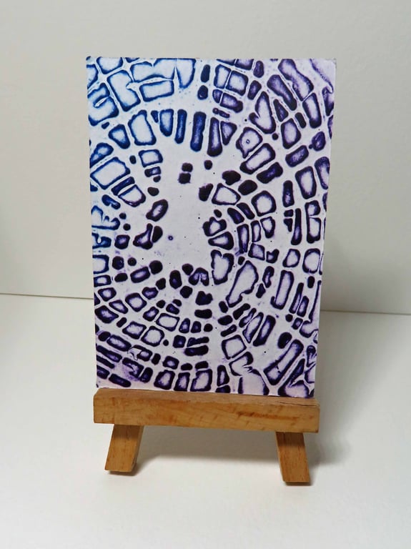 ACEO Web Original Collagraph Print OOAK 