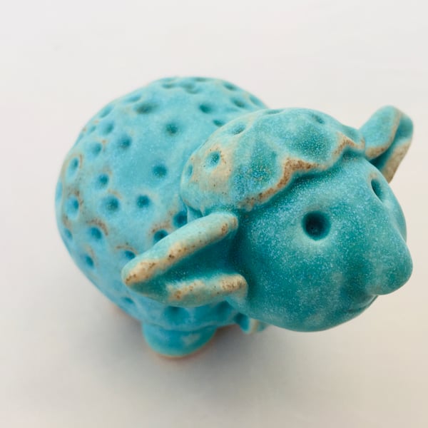 Clay animal, Madge ceramic sheep, one off piece of art, ceramic gift