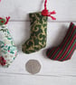 SOLD - Scrapbox Stockings, Tiny Stocking Tree Decorations - Image 5