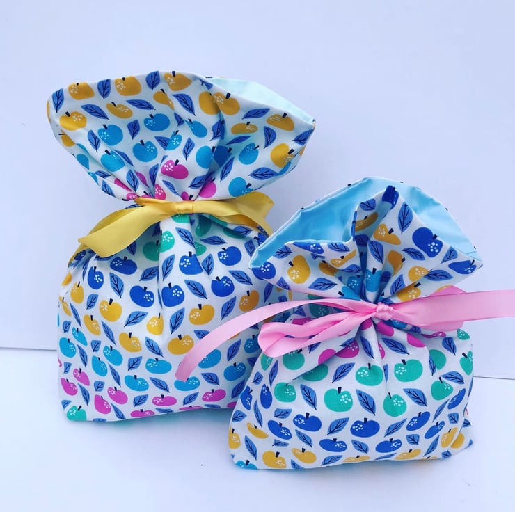 Reusable Fabric Gift Bags Sustainable Gift Wr... Folksy