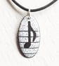 Oval Musical Note Pendant - Quaver - Image 1