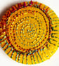 Buttons 1 inch button Hand Dyed Silks and Cottons Free Machine Embroidery Button