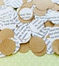 500 Book Confetti Kraft Paper Circles - Many book choices - Rustic Wedding Decor