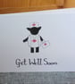 A6 Get Well Soon Nurse Greeting Card