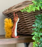 Spun Cotton Red Squirrel Miniature Art Doll - Image 1