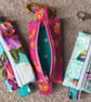 Pouch with Zip. Pencil case has elastic, which means it can be attached to noteb - Image 2