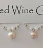 Cultured Pearl Wine Glass Charms set of 6