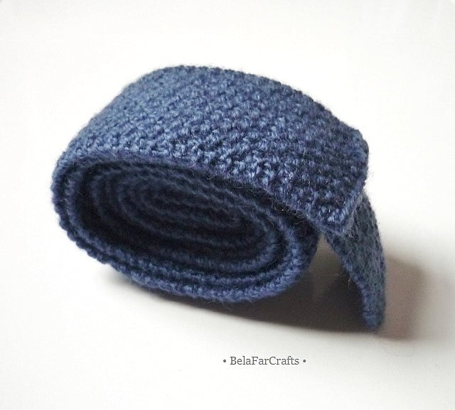 British wool necktie - Ink blue square end tie -  Handmade in UK