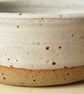 Rustic flecked clay white glazed cereal bowl - Image 4