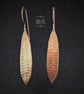 Copper feather earrings  - Image 2