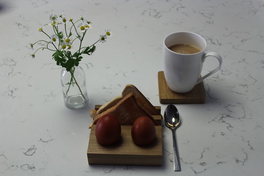 Handcrafted Oak Toast and Egg Board - Easter Gift