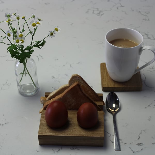 Handcrafted Oak Toast and Egg Board - Easter Gift