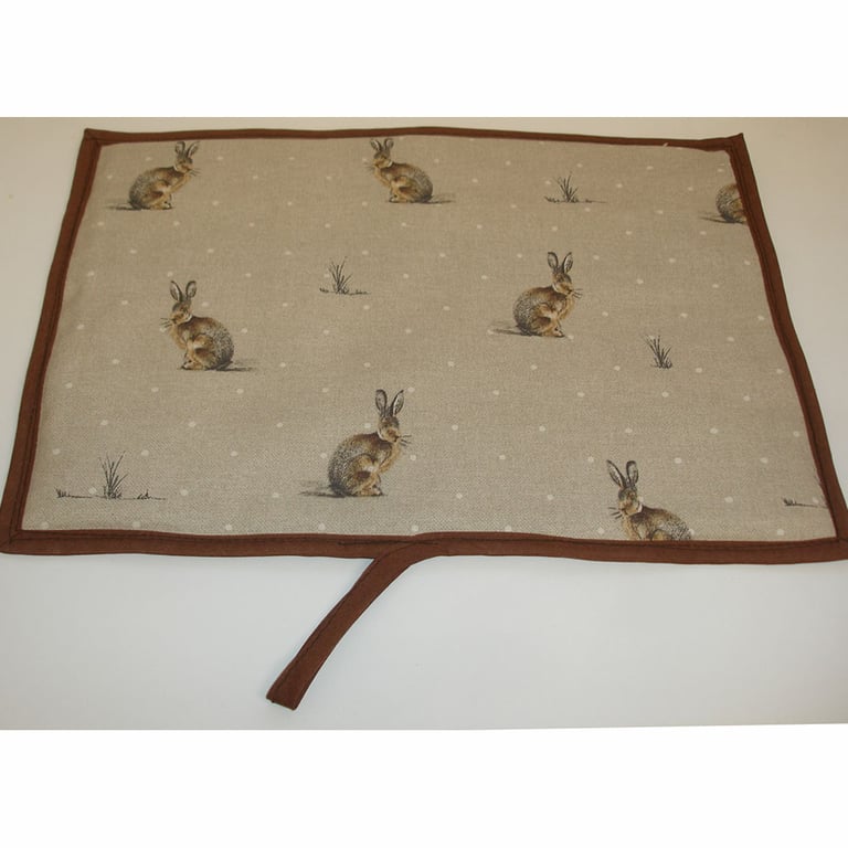 Hare Redfyre Universal Hob Lid Mats Pads Covers Surface Saver Rabbit Brown Hares