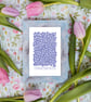 Forget Me Not Flower Print - Blue Botanical Wall Art 