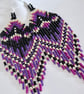 Seed Bead Fringe Earrings in Gothic Inspired Colours - Image 3
