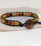 Autumn gemstone and leather bracelet, unisex bracelet  - Image 2