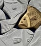Fish Wall Art with One Gold Fish, Handmade 3D Coastal Wall Decor - Image 3